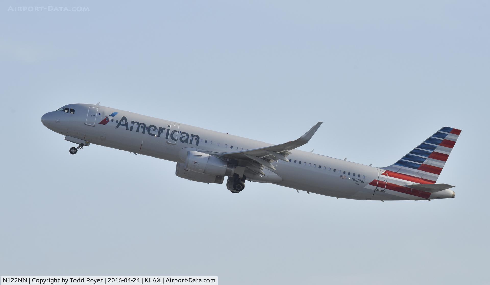 N122NN, 2014 Airbus A321-231 C/N 6252, Departing LAX