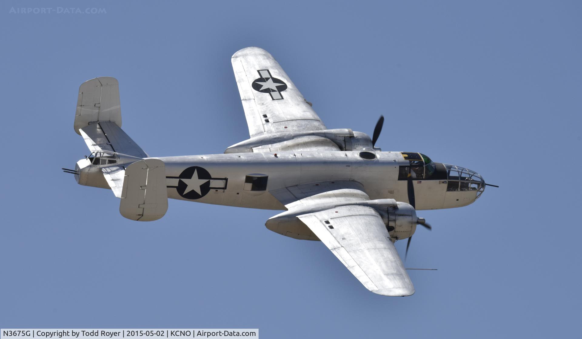 N3675G, 1944 North American B-25J Mitchell Mitchell C/N 108-33698, Flying at the Planes of Fame Airshow