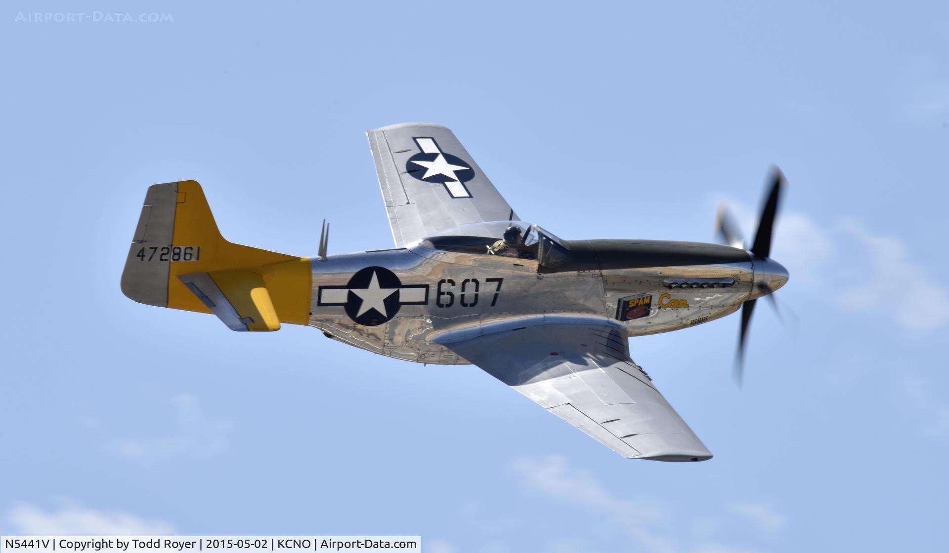 N5441V, 1961 North American F-51D Mustang C/N 45-11582, Flying at the Plane of Fame Airshow