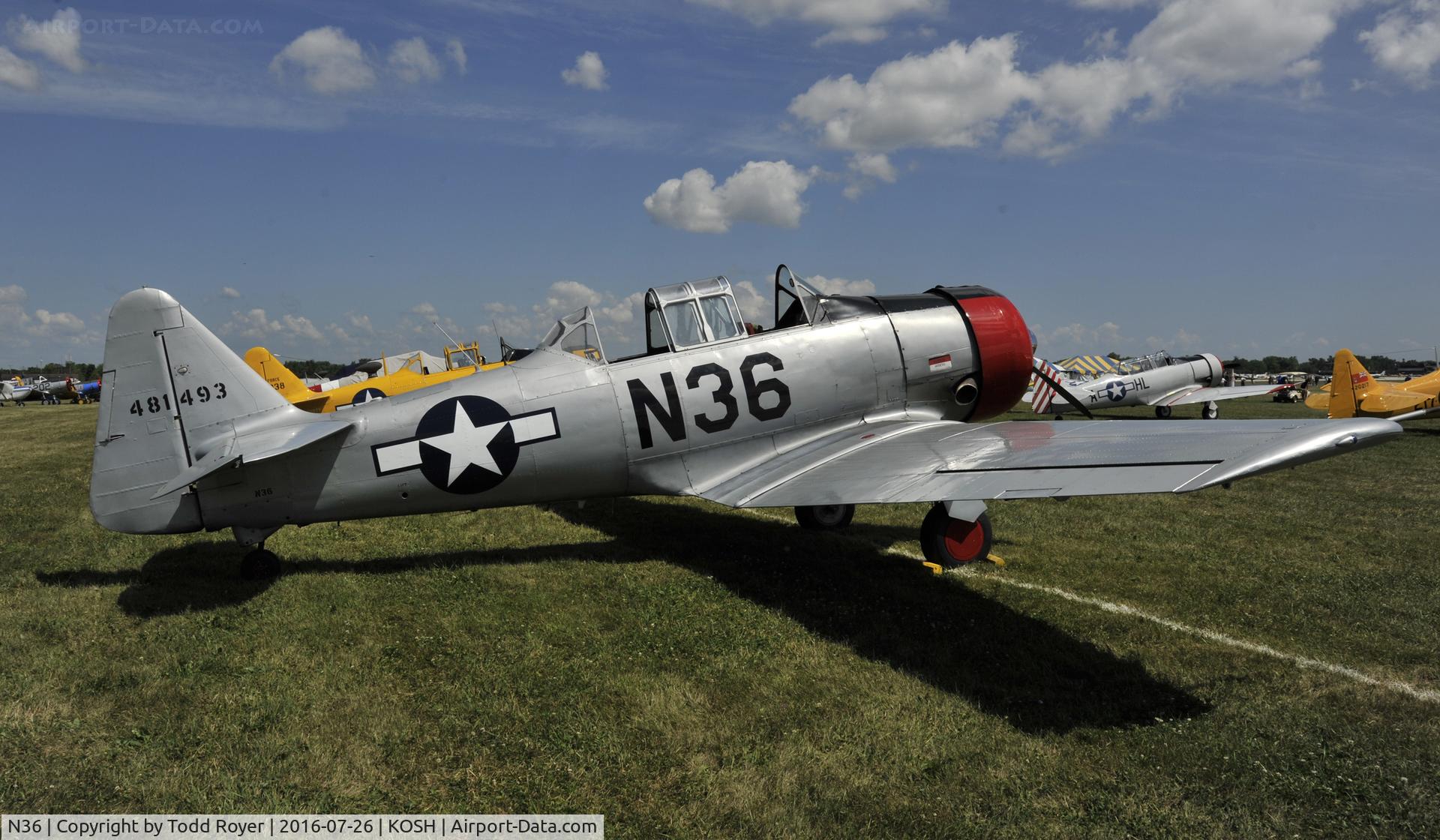 N36, 1944 North American AT-6F Texan C/N 121-42765, Airventure 2016