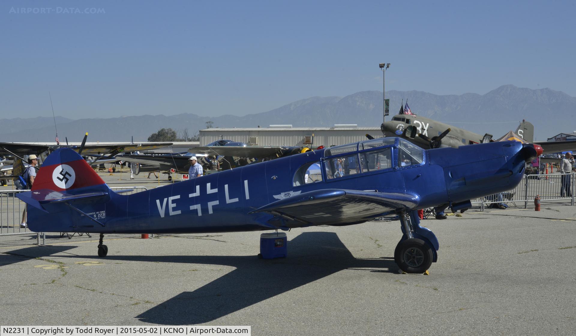 N2231, 1942 Messerschmitt Bf-108D-1 Taifun C/N 3059, Planes of Fame Airshow