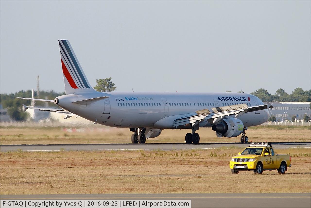 F-GTAQ, 2008 Airbus A321-211 C/N 3399, Airbus A321-211, Reverse thrust landing rwy 05, Bordeaux Mérignac airport (LFBD-BOD)