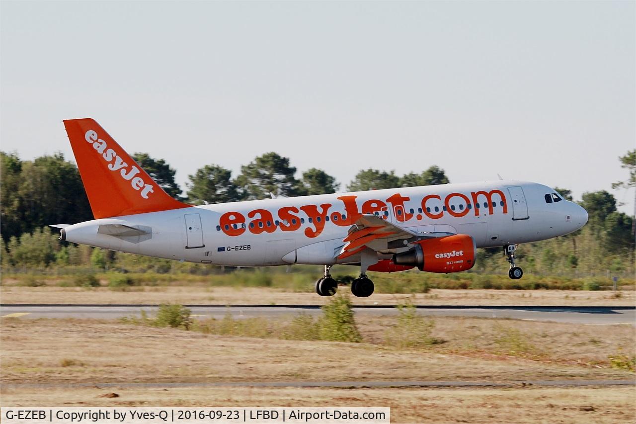 G-EZEB, 2004 Airbus A319-111 C/N 2120, Airbus A319-111, Landing rwy 05, Bordeaux Mérignac airport (LFBD-BOD)