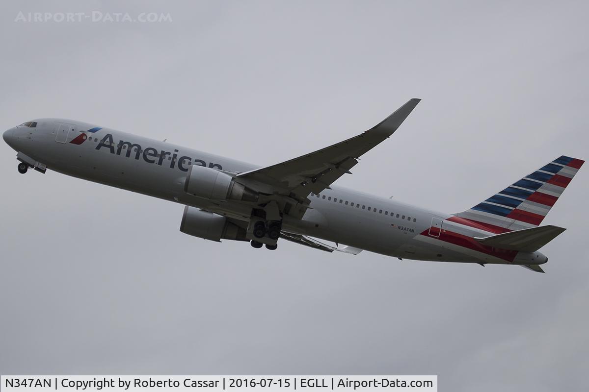 N347AN, 2003 Boeing 767-323 C/N 33086, Heathrow 2016