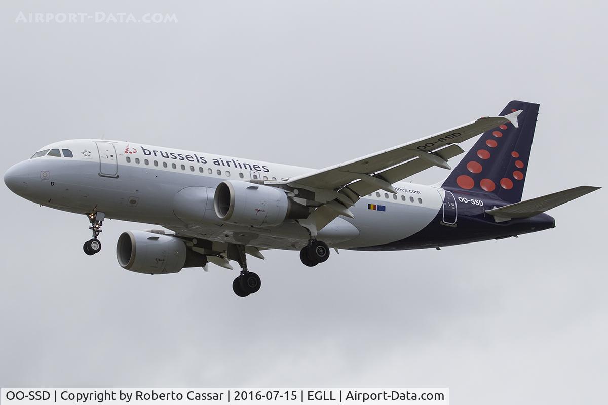 OO-SSD, 1999 Airbus A319-112 C/N 1102, Heathrow 2016