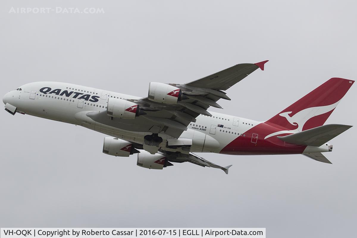 VH-OQK, 2011 Airbus A380-842 C/N 063, Heathrow 2016