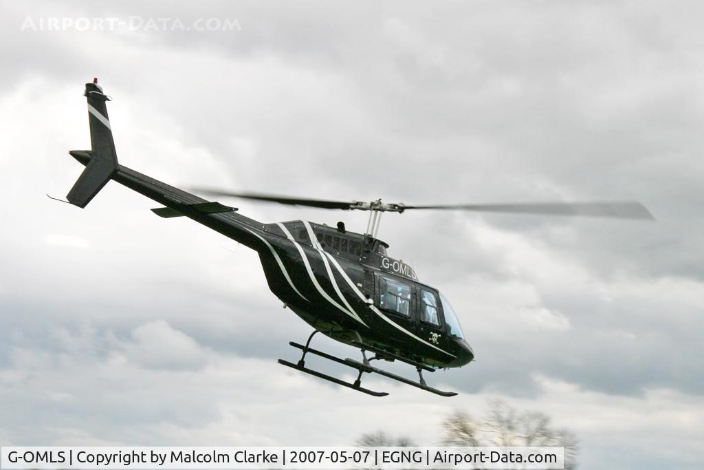 G-OMLS, 1976 Bell 206B JetRanger II C/N 1957, Bell 206B JetRanger II at Bagby Airfield's May Fly-In, May 7th 2007.