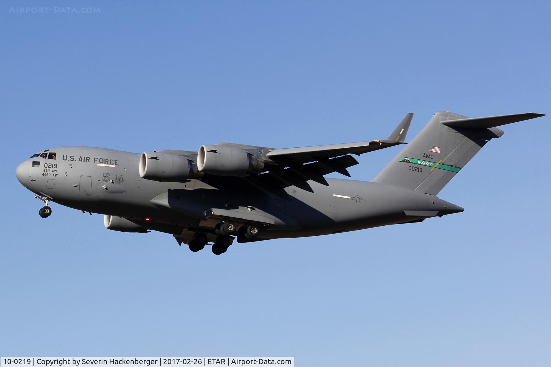 10-0219, Boeing C-17A Globemaster III C/N P-219, A C-17A at Ramstein.