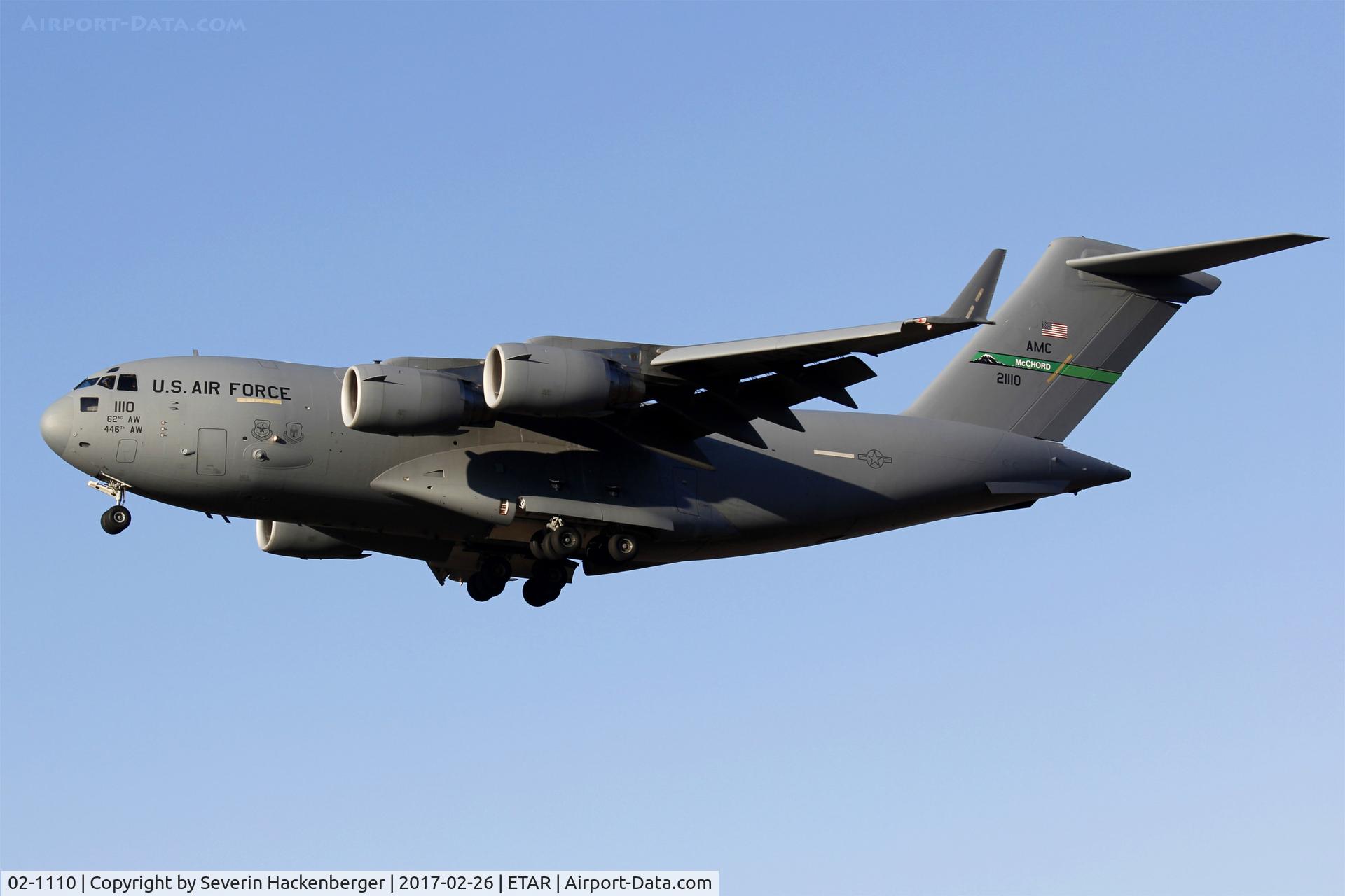 02-1110, 2002 Boeing C-17A Globemaster III C/N P-110, A C-17A at Ramstein.