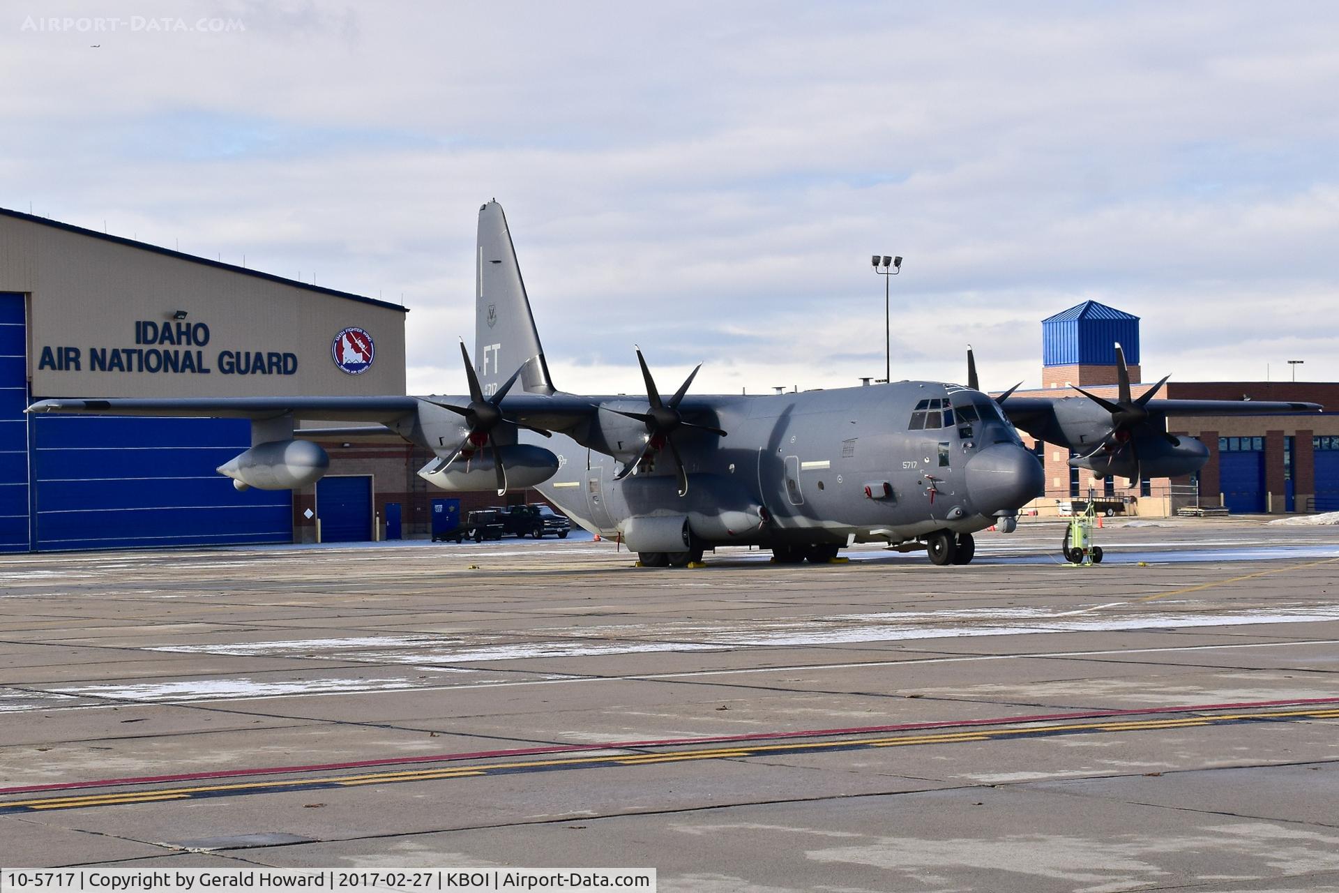 10-5717, Lockheed Martin HC-130J Combat King II Hercules C/N 382-5717, Parked on Idaho ANG ramp. 41st Airlift Sq., Little Rock, Arkansas.