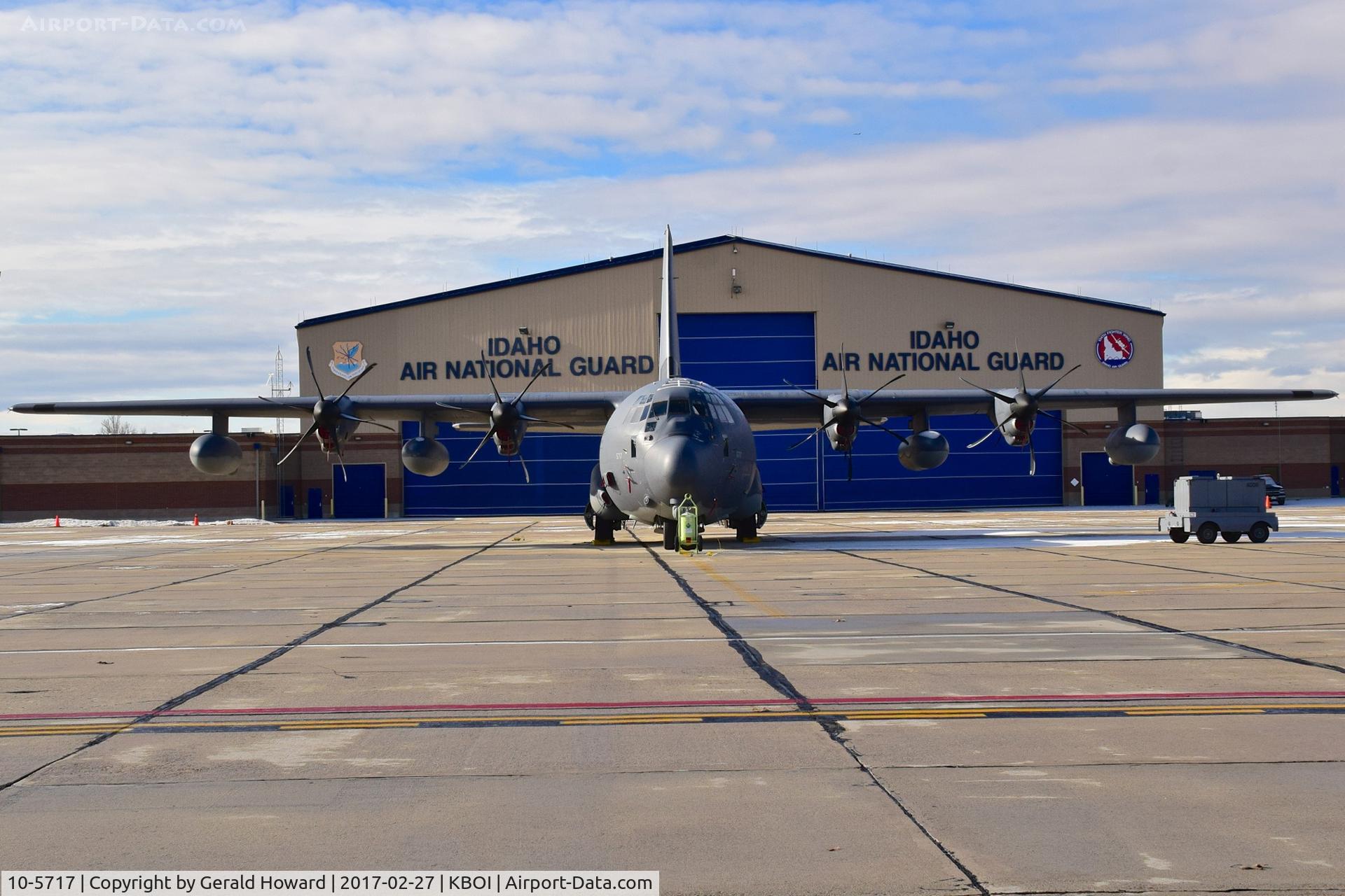 10-5717, Lockheed Martin HC-130J Combat King II Hercules C/N 382-5717, Parked on Idaho ANG ramp. 41st Airlift Sq., Little Rock, Arkansas.
