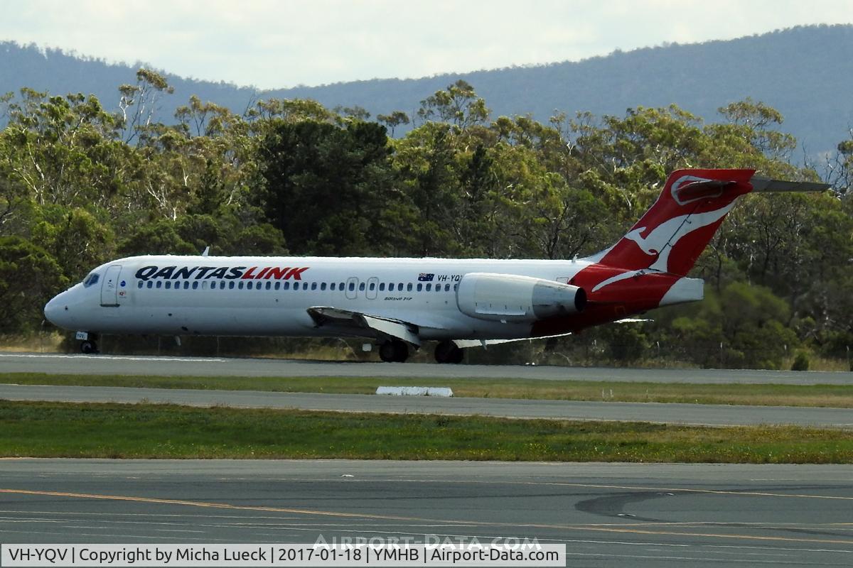 VH-YQV, 2006 Boeing 717-2BL C/N 55193, At Hobart