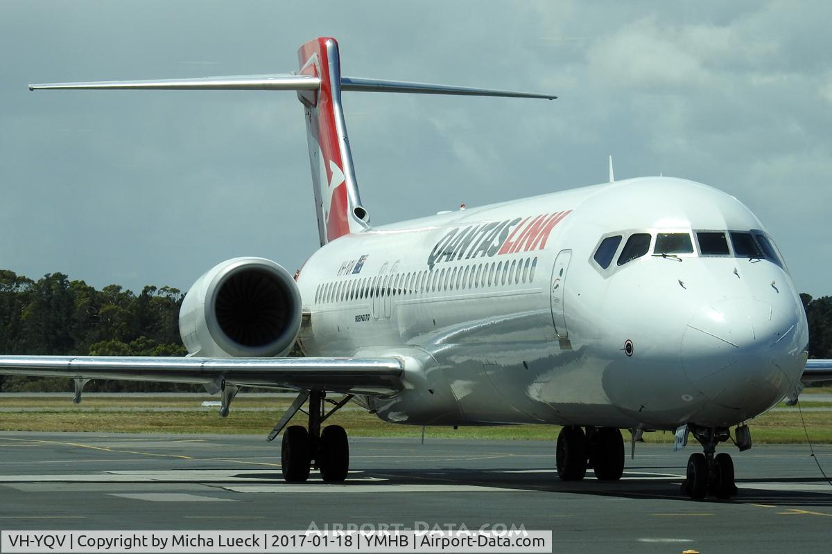 VH-YQV, 2006 Boeing 717-2BL C/N 55193, At Hobart