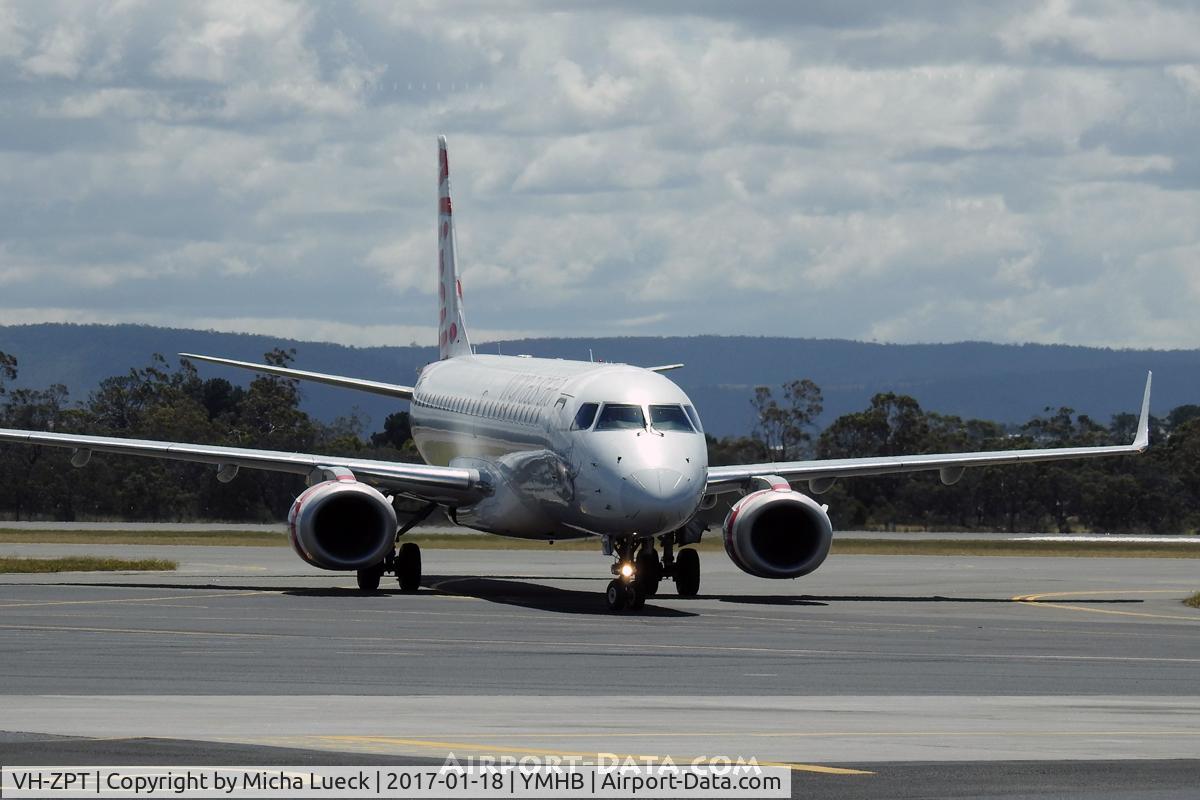 VH-ZPT, 2011 Embraer 190AR (ERJ-190-100IGW) C/N 19000451, At Hobart