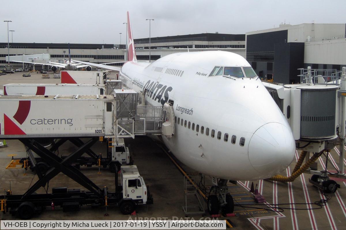 VH-OEB, 1993 Boeing 747-48E C/N 25778, At Mascot
