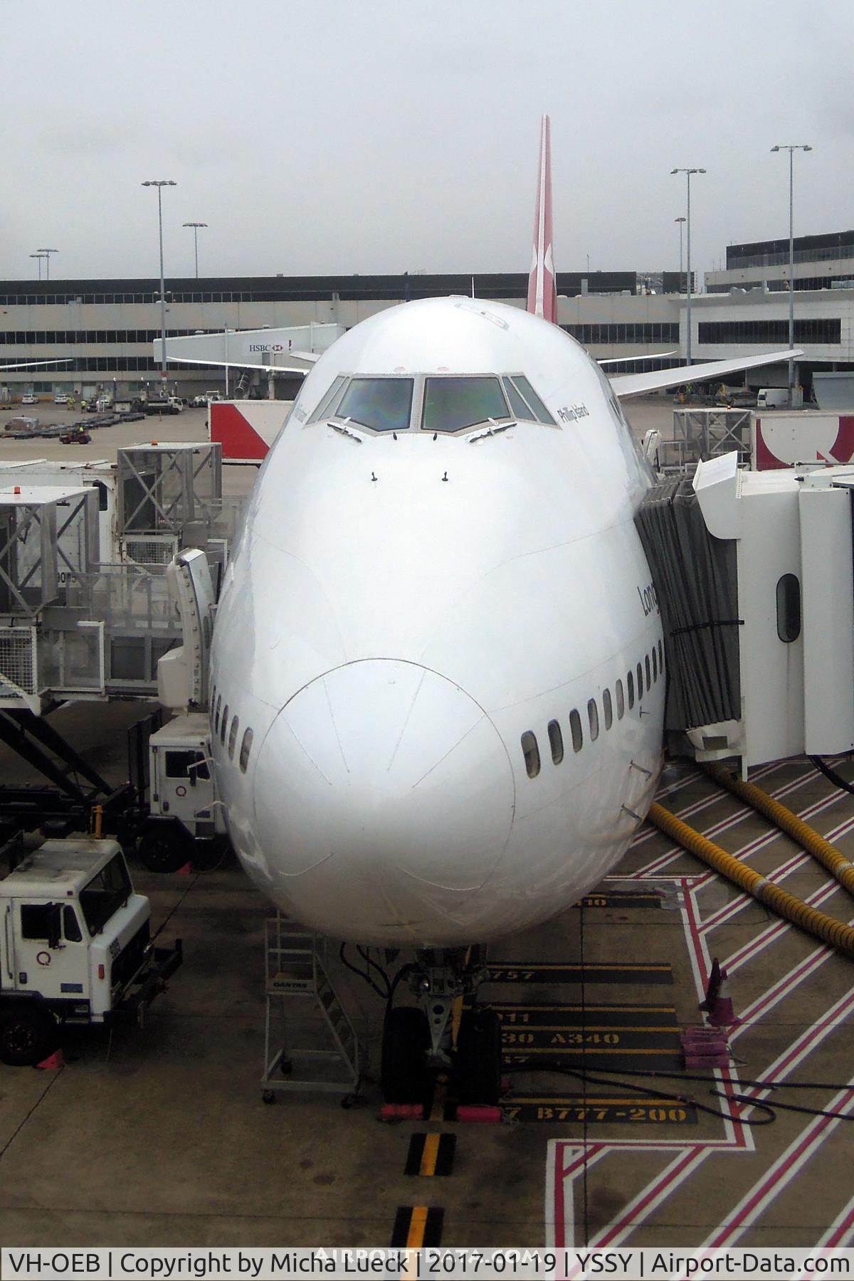 VH-OEB, 1993 Boeing 747-48E C/N 25778, At Mascot