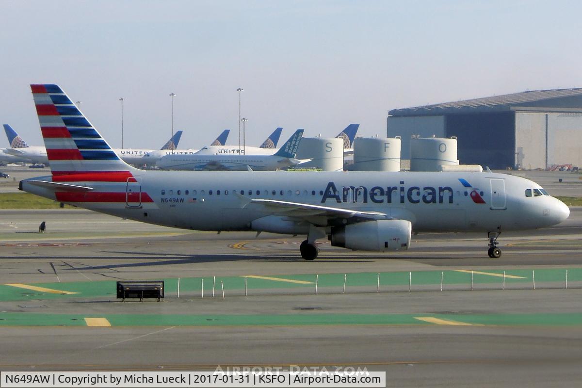 N649AW, 1998 Airbus A320-232 C/N 803, At SFO