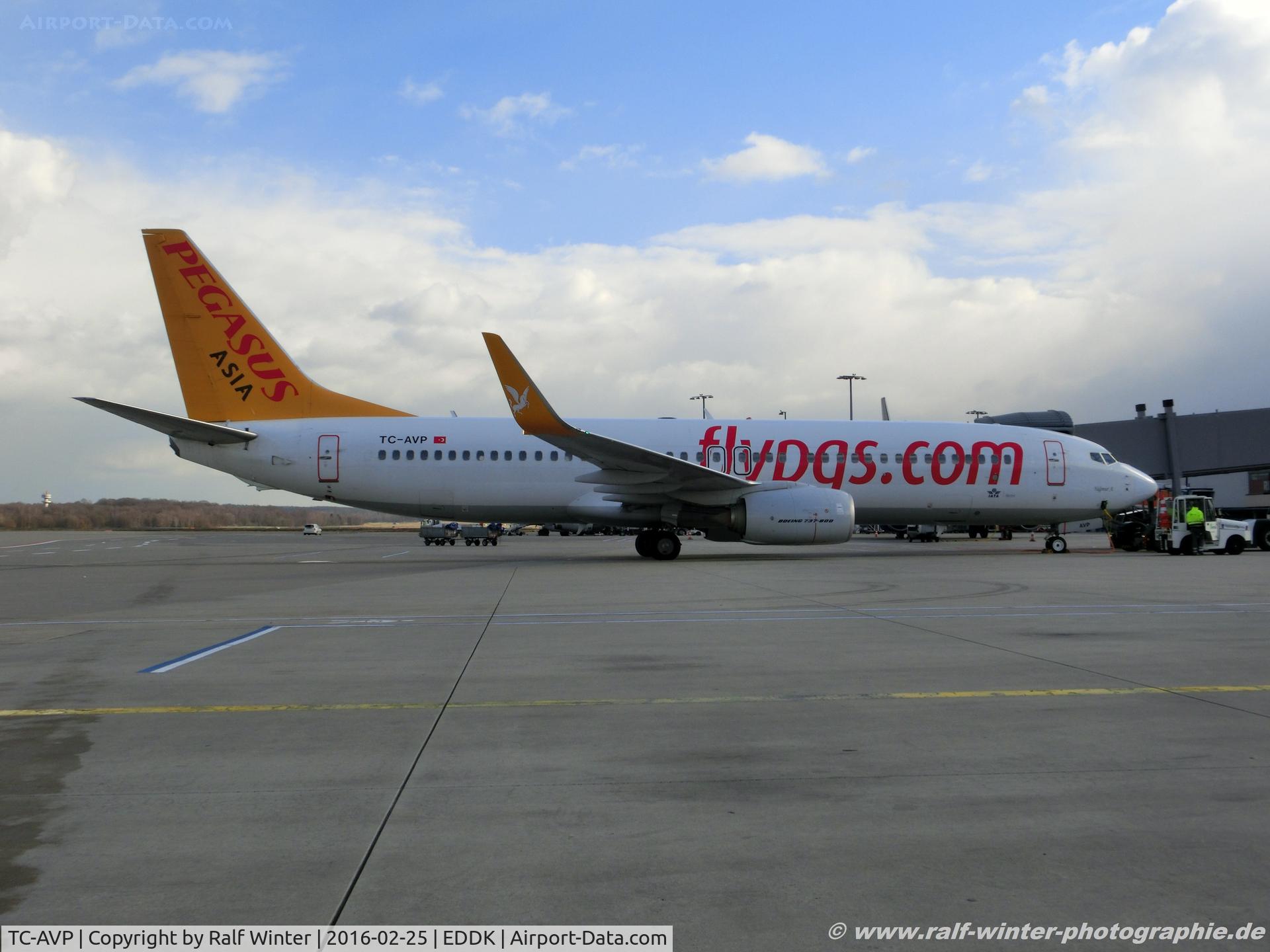 TC-AVP, 2011 Boeing 737-82R C/N 38175, Boeing 737-82R - H9 PGT Pegasus Airlines 'Sunturk' - 38175 - TC-AVP - 25.02.2016 - CGN