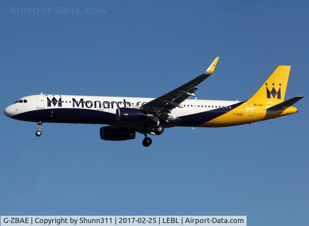G-ZBAE, 2013 Airbus A321-231 C/N 5606, Landing rwy 25R with fitted sharklets