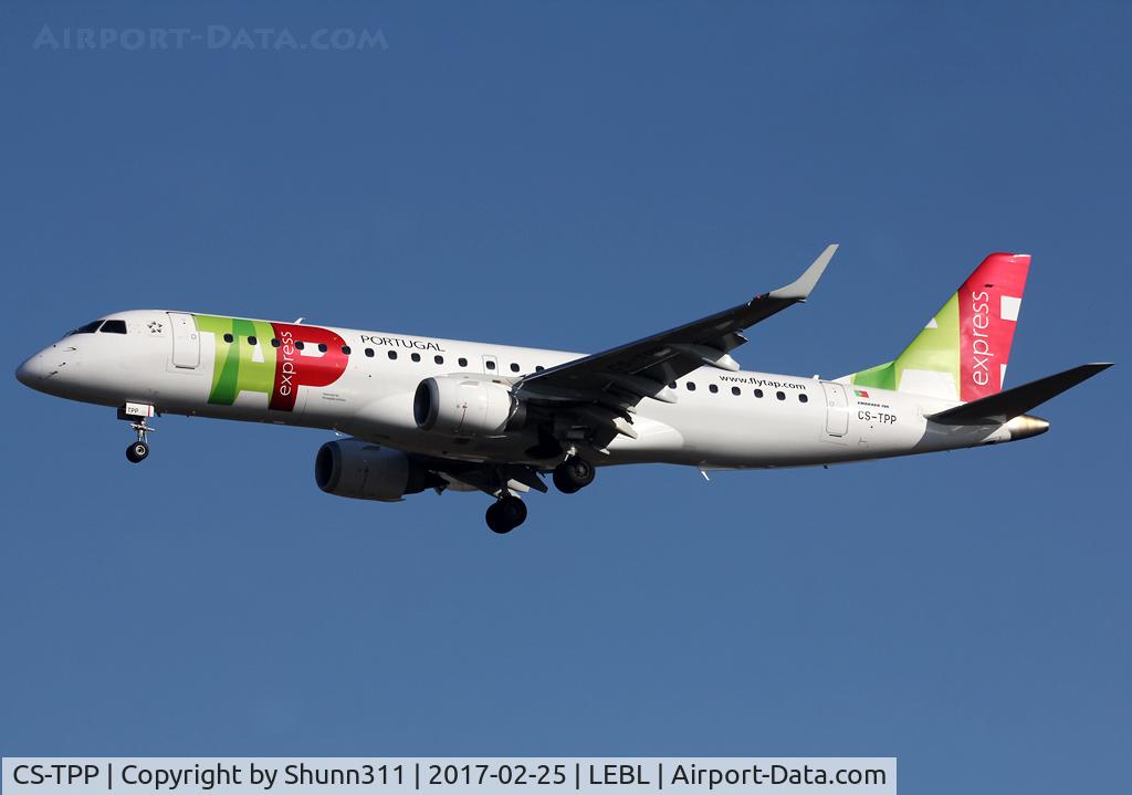 CS-TPP, 2011 Embraer 190LR (ERJ-190-100LR) C/N 19000441, Landing rwy 25R