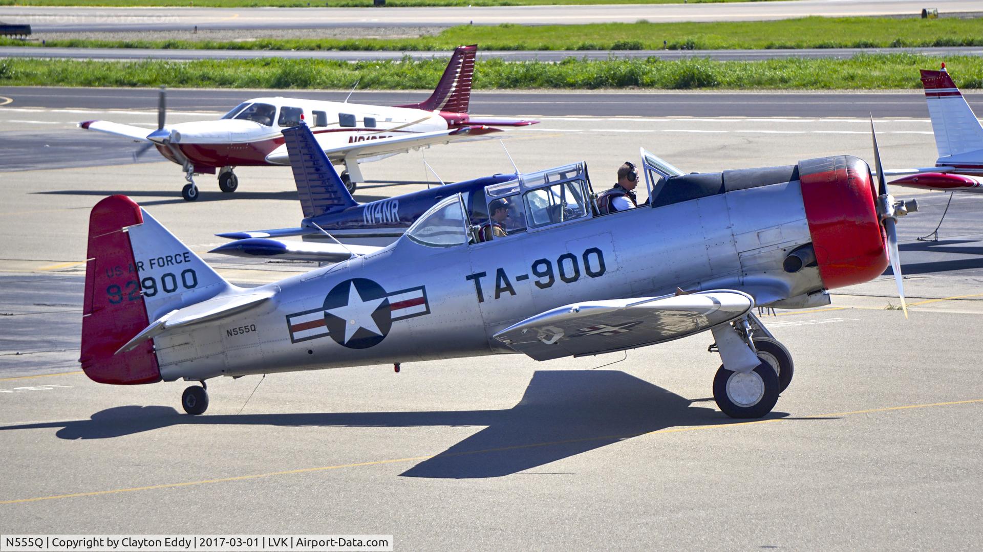 N555Q, 1957 North American AT-6G Texan C/N 197-042, Livermore Airport 2017