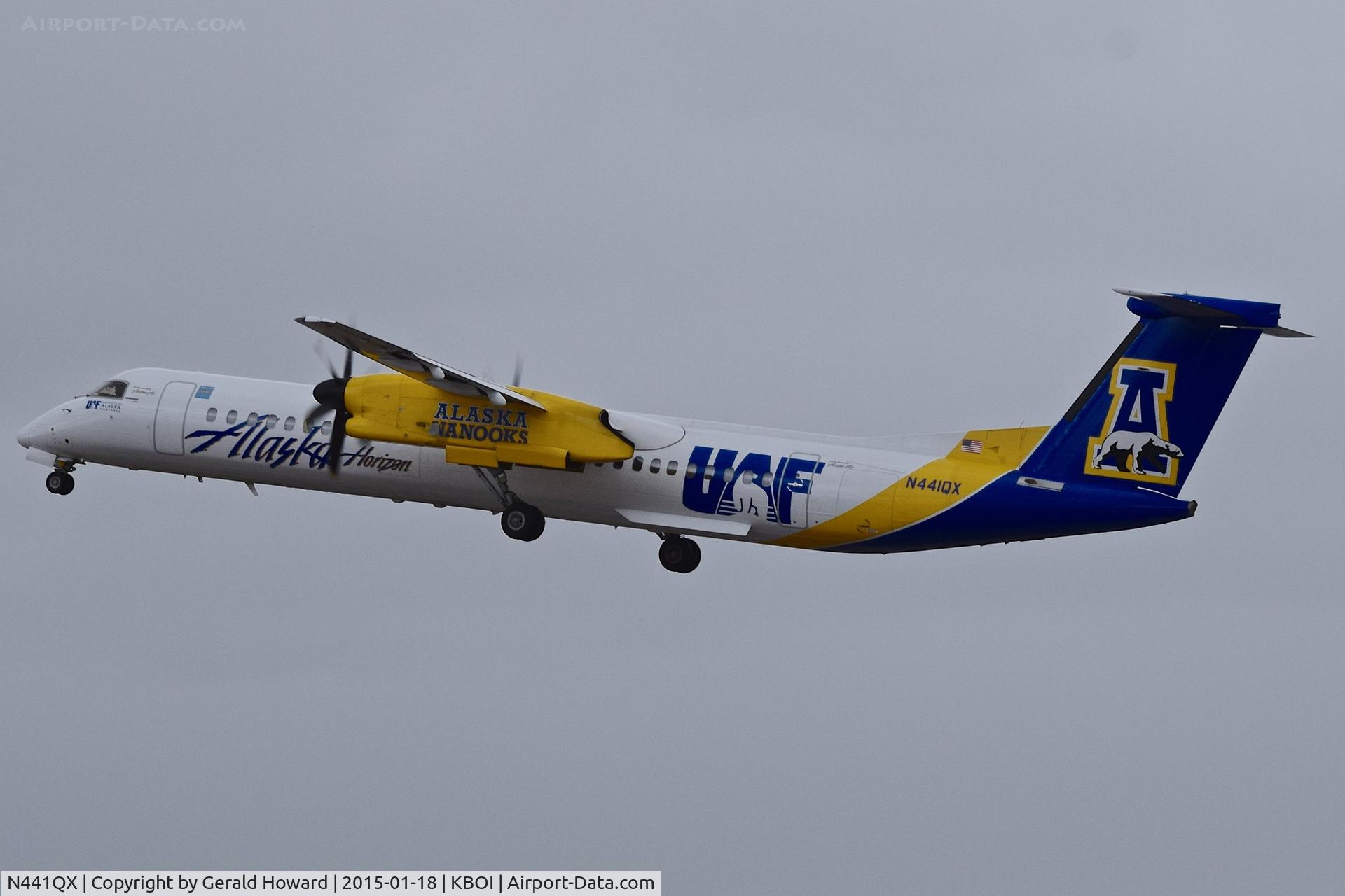 N441QX, 2009 De Havilland Canada DHC-8-402 Dash 8 C/N 4348, Departing RWY 10L.