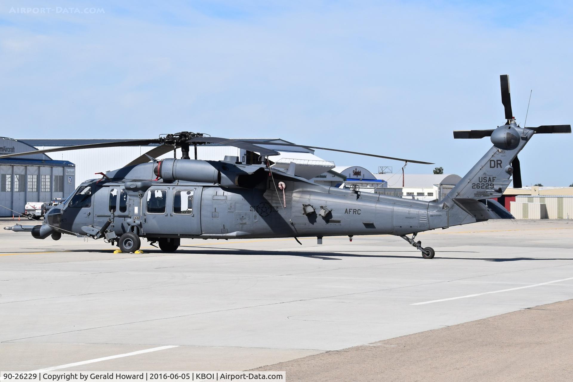 90-26229, 1990 Sikorsky HH-60G Pave Hawk C/N 70-1591, Parked on south GA ramp. 305th RS, Davis-Monthan AFB, AZ  (AFRC).