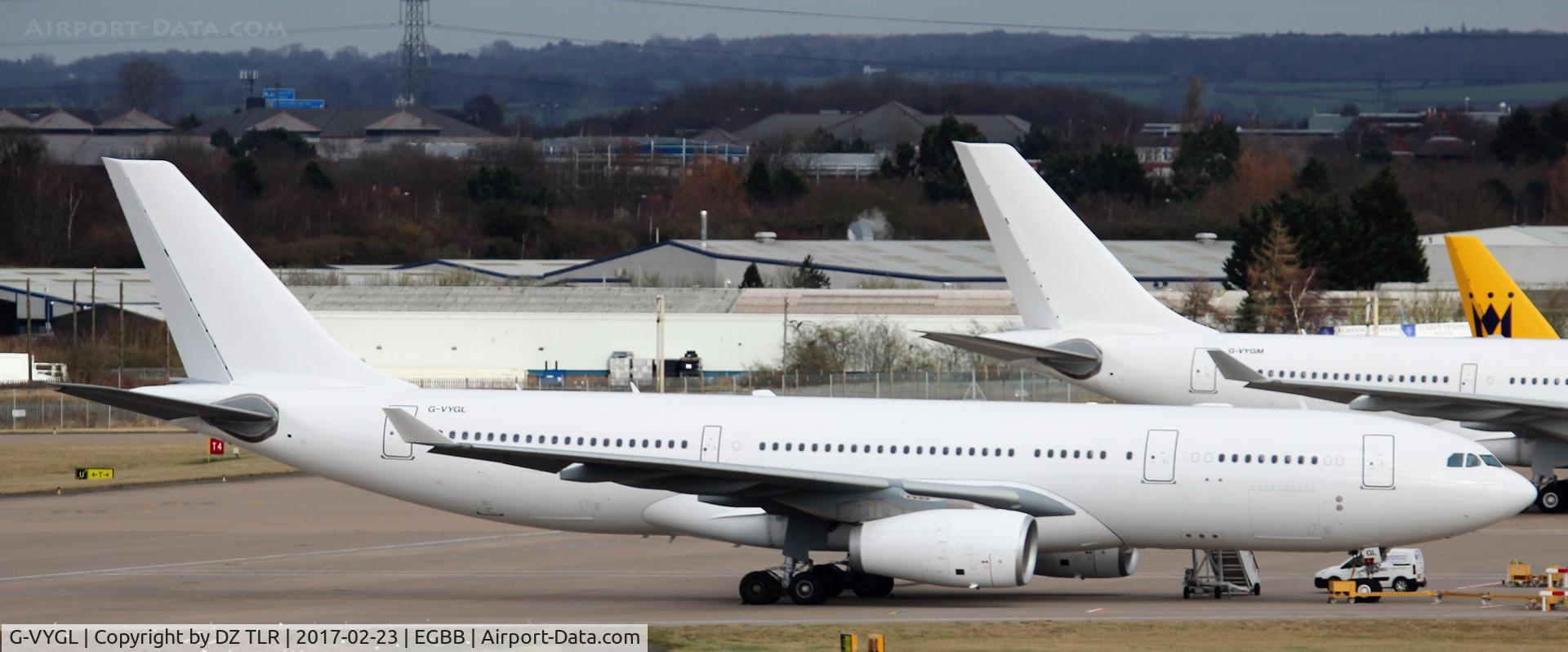 G-VYGL, 2013 Airbus KC3 Voyager (A330-243MRTT) C/N 1555, MRTT aircraft conversion number MRTT027 painted in all whitecolour scheme 01/2017 base EGVN brize norton  10/101 sqn