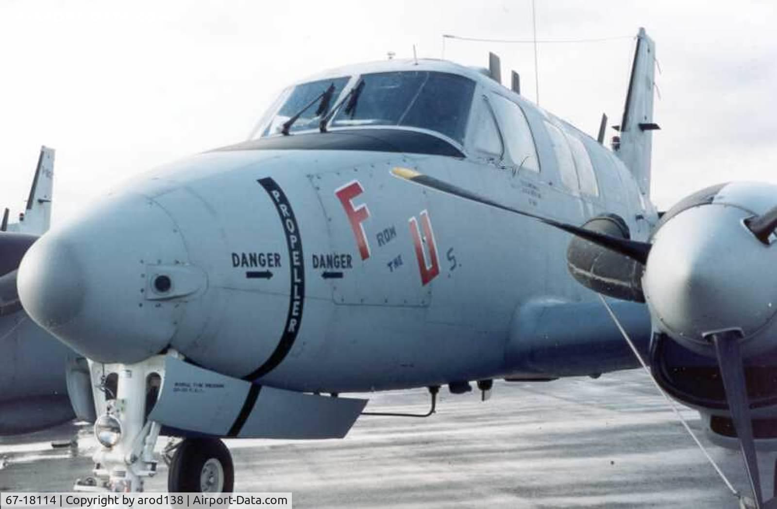 67-18114, 1967 Beech RU-21A Ute C/N LM-110, RU-21A 67-18114 on the ferry flight to Desert Storm