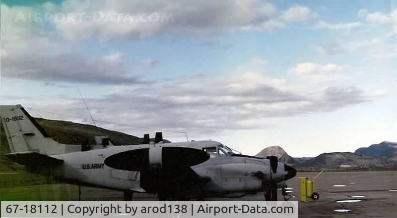 67-18112, Beechcraft RU-21A C/N LM-108, RU-21A 67-18112 on Ferry Flight to Egypt for Bright Star 85, right before ditching