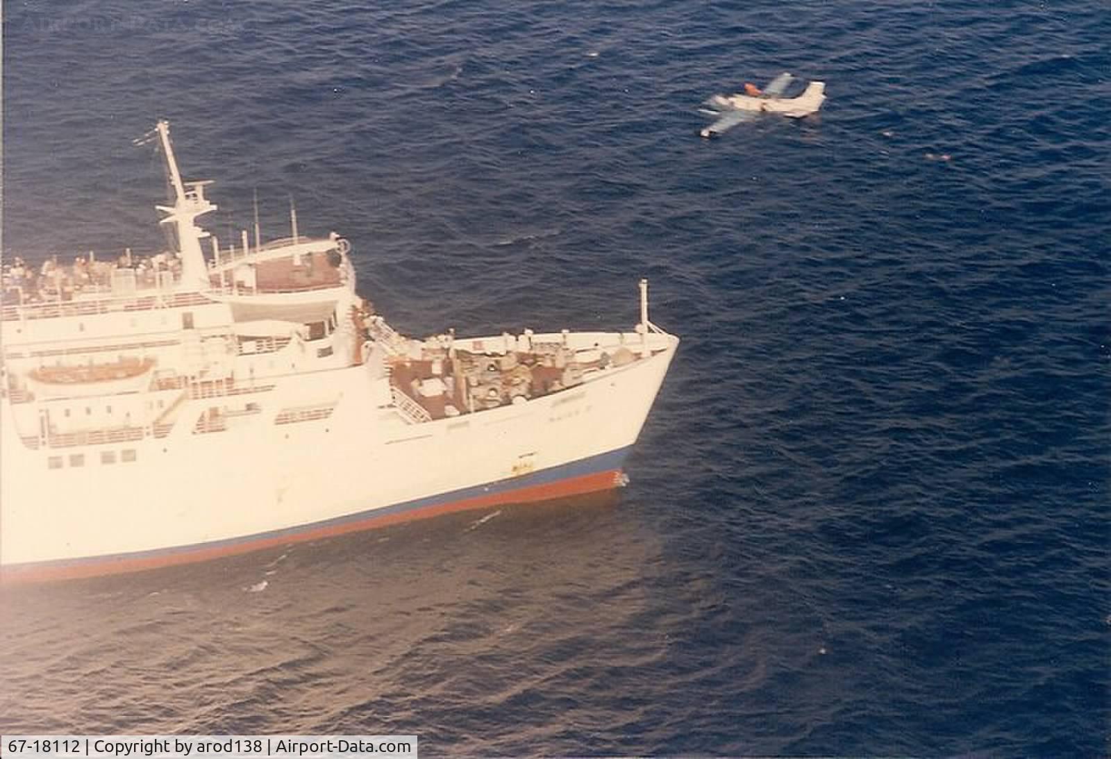 67-18112, Beechcraft RU-21A C/N LM-108, Aircrew being recovered by F/B Naias II of the coast of Athens Greece