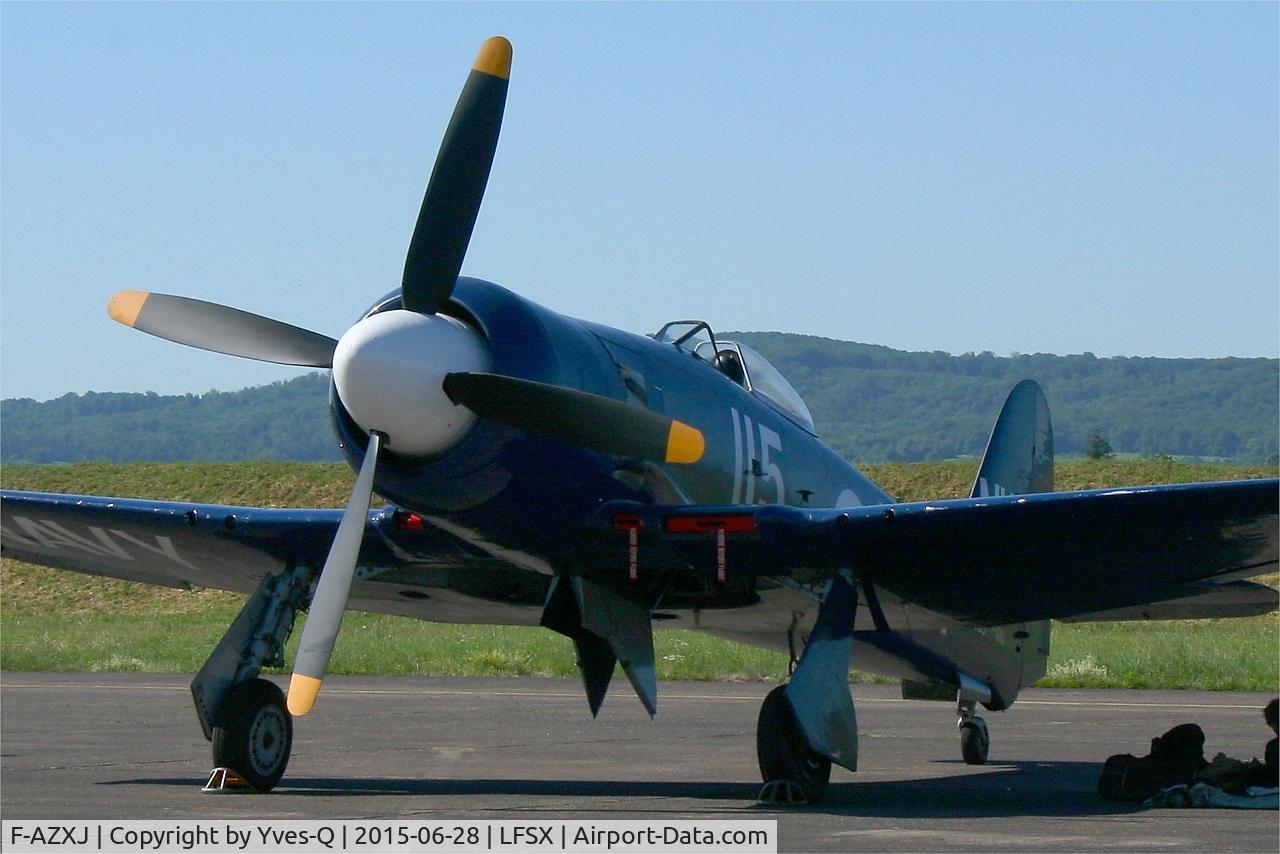 F-AZXJ, 1949 Hawker Sea Fury FB.11 C/N 37733, Hawker Sea Fury FB.11, Static display, Luxeuil-Saint Sauveur Air Base 116 (LFSX) Open day 2015