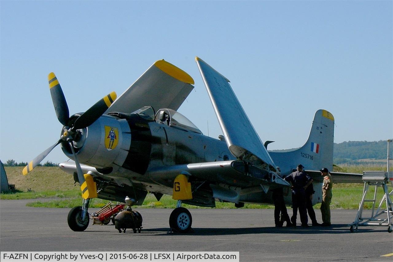 F-AZFN, Douglas AD-4N Skyraider C/N 7609, Douglas AD-4N Skyraider, Luxeuil-St Sauveur Air Base 116 (LFSX) Open day 2015