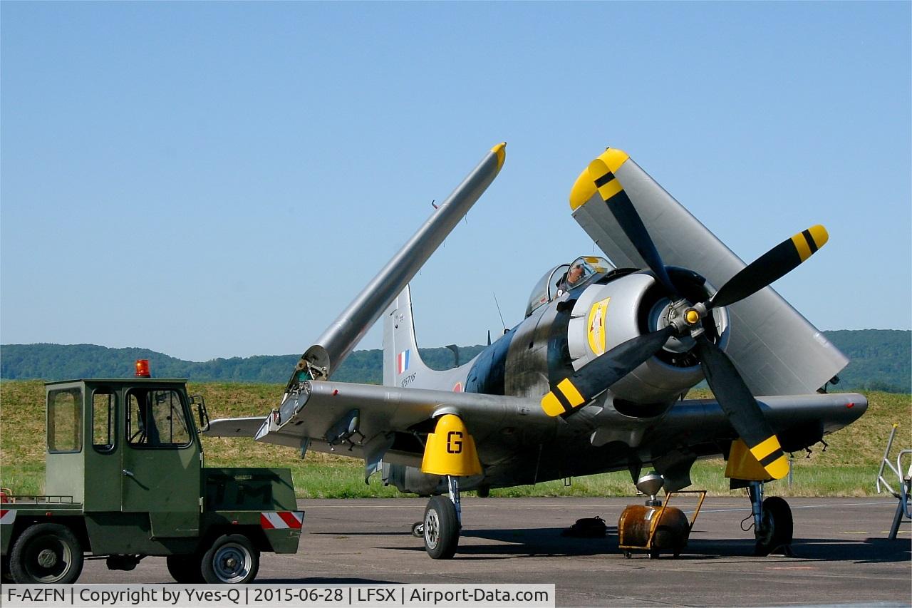 F-AZFN, Douglas AD-4N Skyraider C/N 7609, Douglas AD-4N Skyraider, Luxeuil-St Sauveur Air Base 116 (LFSX) Open day 2015