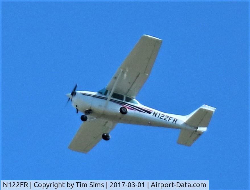 N122FR, 1980 Cessna 172N C/N 17273927, March 1st 2017 in the air slow over my friends house.