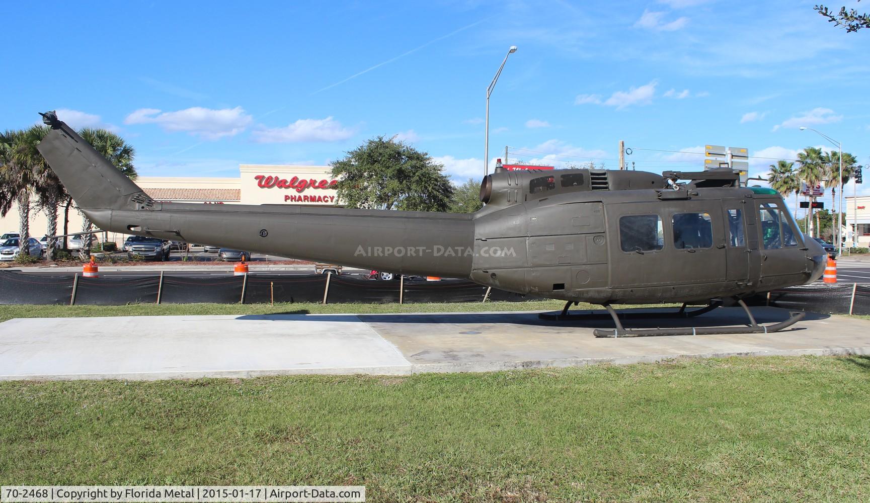 70-2468, 1970 Bell HH-1H Iroquois C/N 17112, HH-1H in Downtown Okeechobee Florida