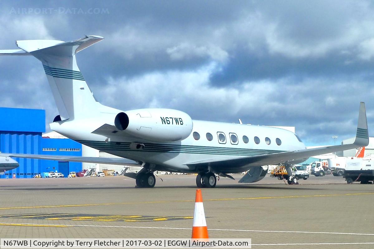 N67WB, 2013 Gulfstream G-VI (G650ER) C/N 6045, At Luton
