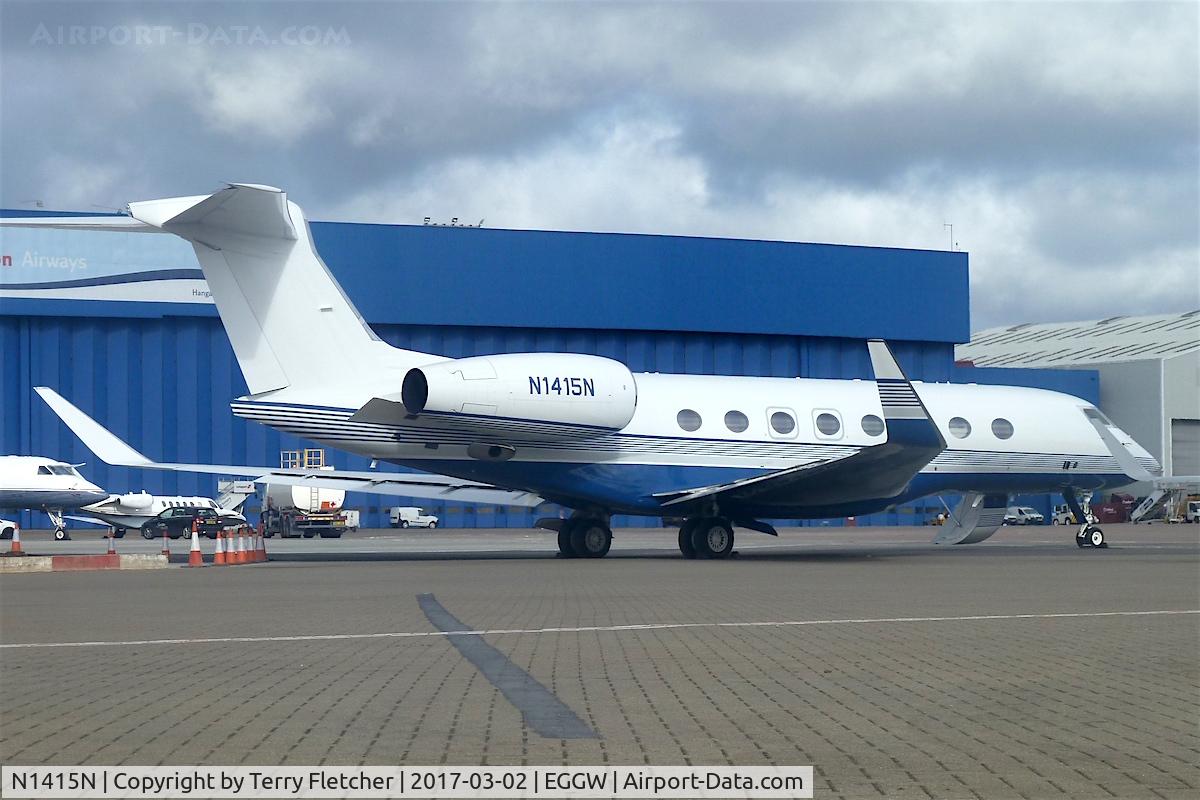 N1415N, 2015 Gulfstream G-VI (G650ER) C/N 6149, At Luton