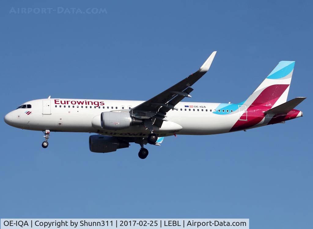 OE-IQA, 2016 Airbus A320-214 C/N 6992, Landing rwy 25R