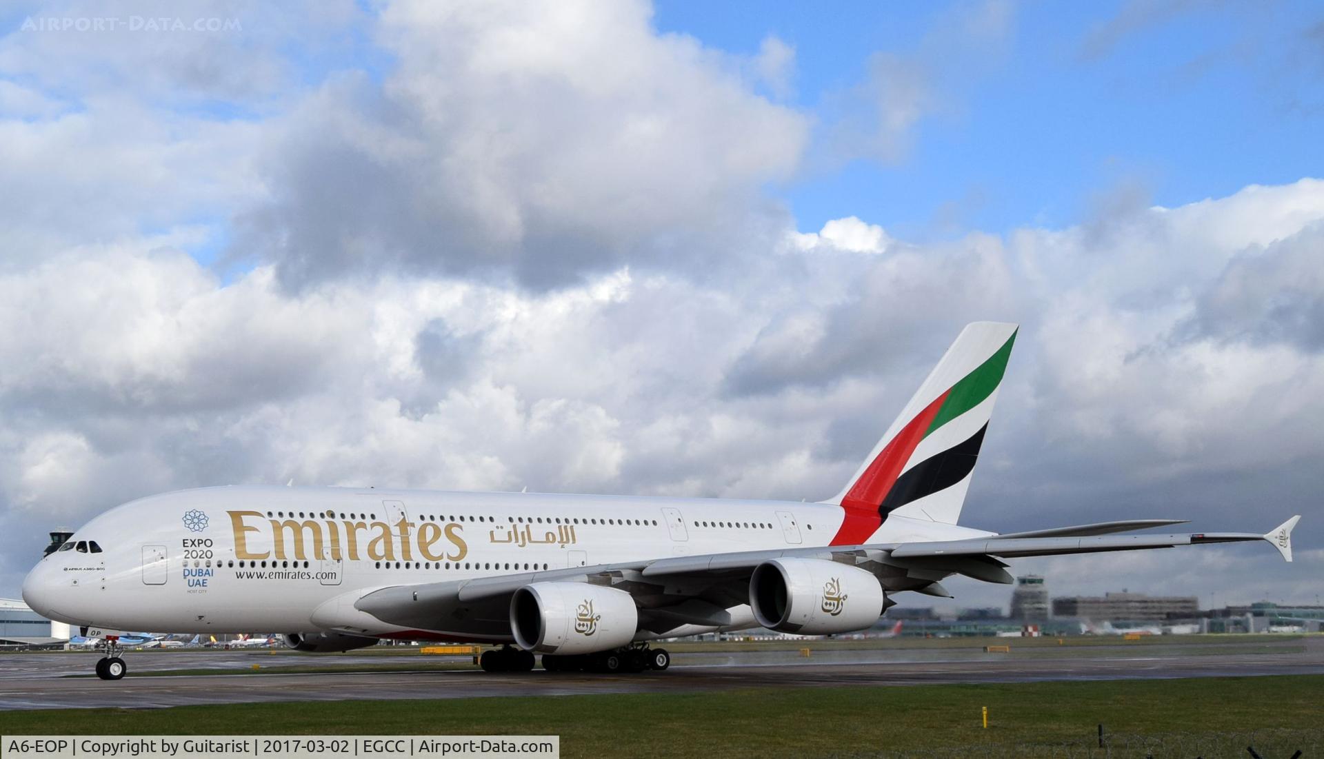 A6-EOP, 2015 Airbus A380-861 C/N 200, At Manchester