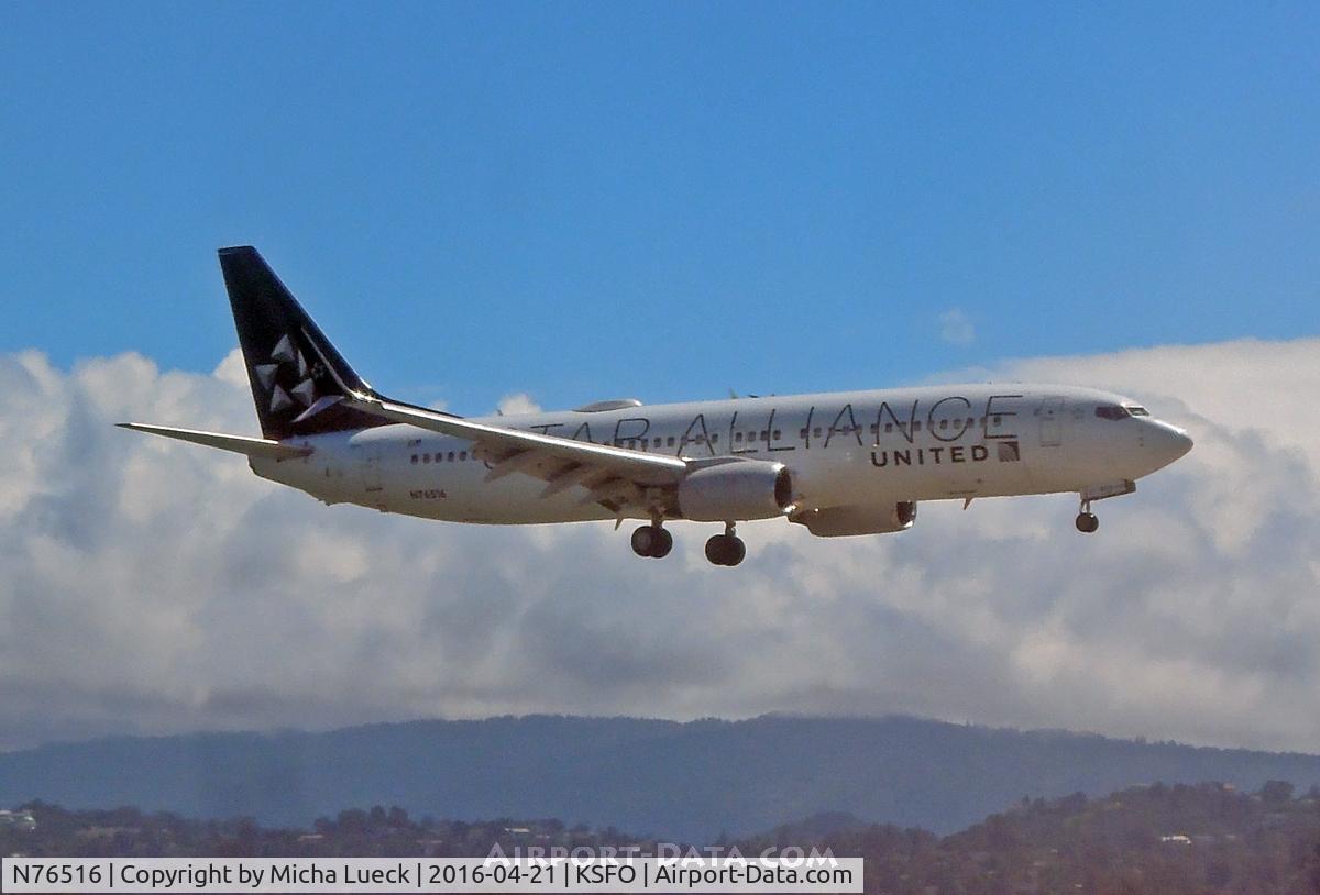 N76516, 2008 Boeing 737-824 C/N 37096, At SFO