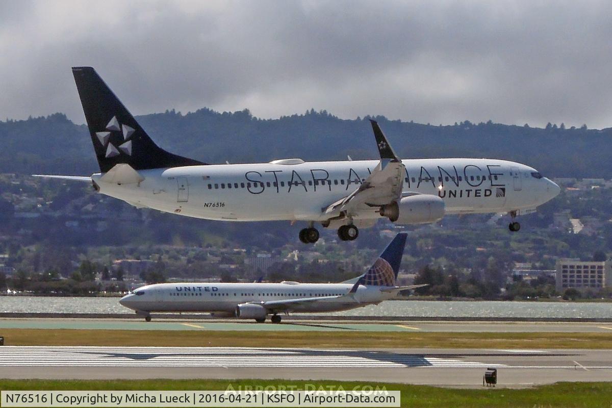 N76516, 2008 Boeing 737-824 C/N 37096, At SFO
