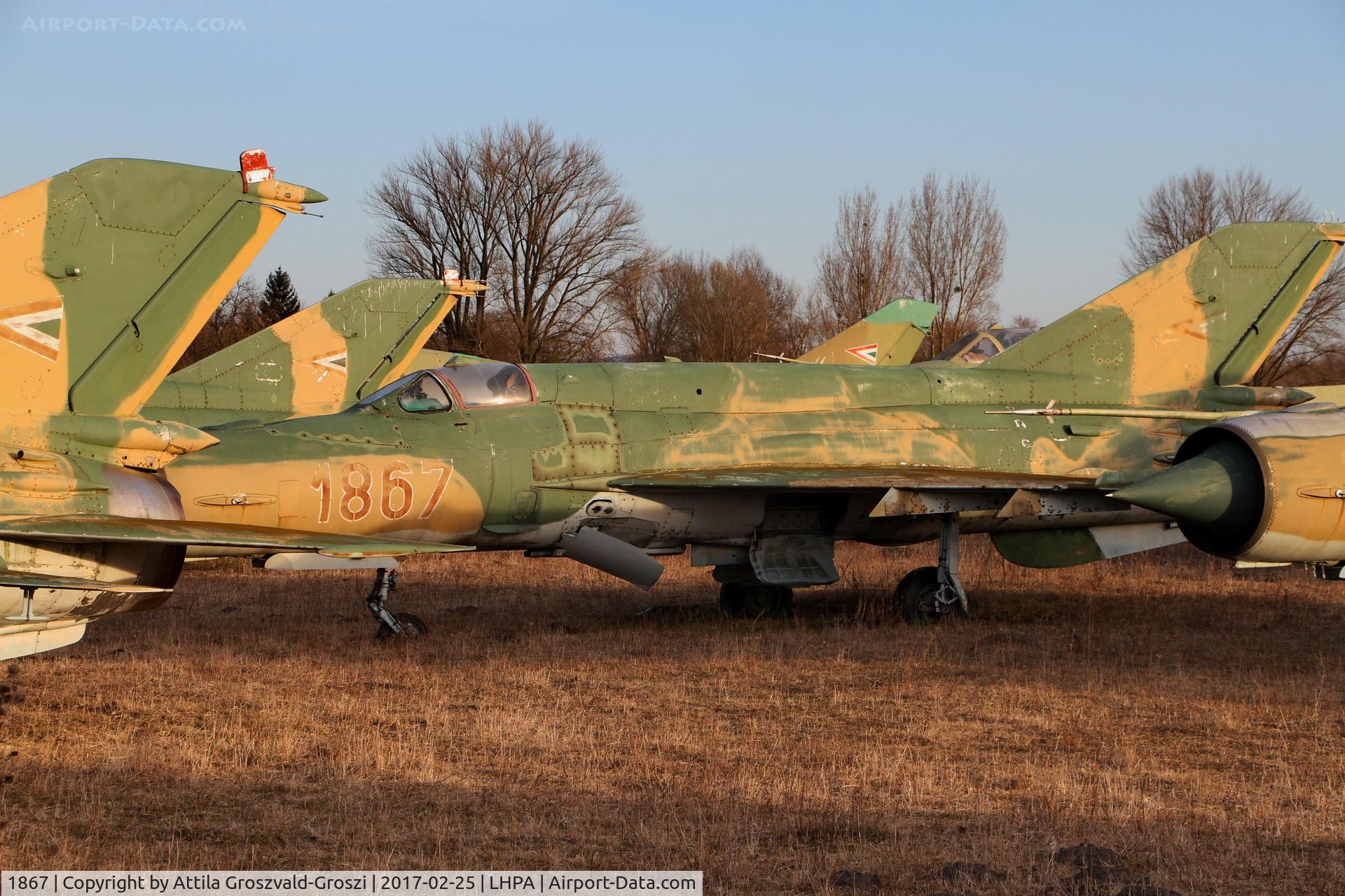 1867, 1978 Mikoyan-Gurevich MiG-21bis 75AP C/N 75061867, Pápa stored off-site airport, Hungary