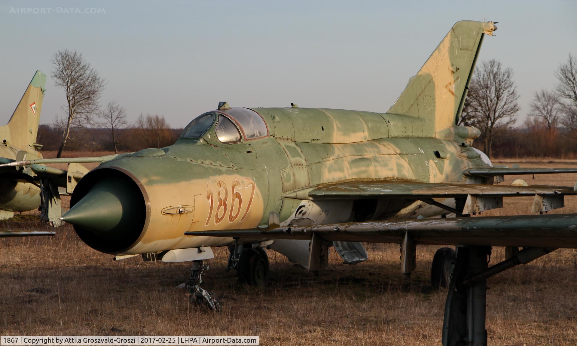 1867, 1978 Mikoyan-Gurevich MiG-21bis 75AP C/N 75061867, Pápa stored off-site airport, Hungary