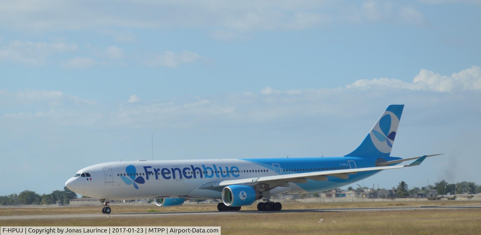 F-HPUJ, 2016 Airbus A330-232 C/N 1727, Aircraft French Blue for Air Caraïbes at the PAP Runway