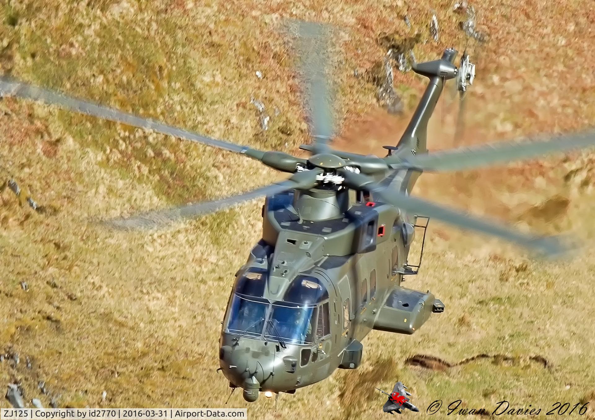 ZJ125, Westland Merlin HC.4 C/N 50137/RAF09, Taken at Dinas Mawddwy