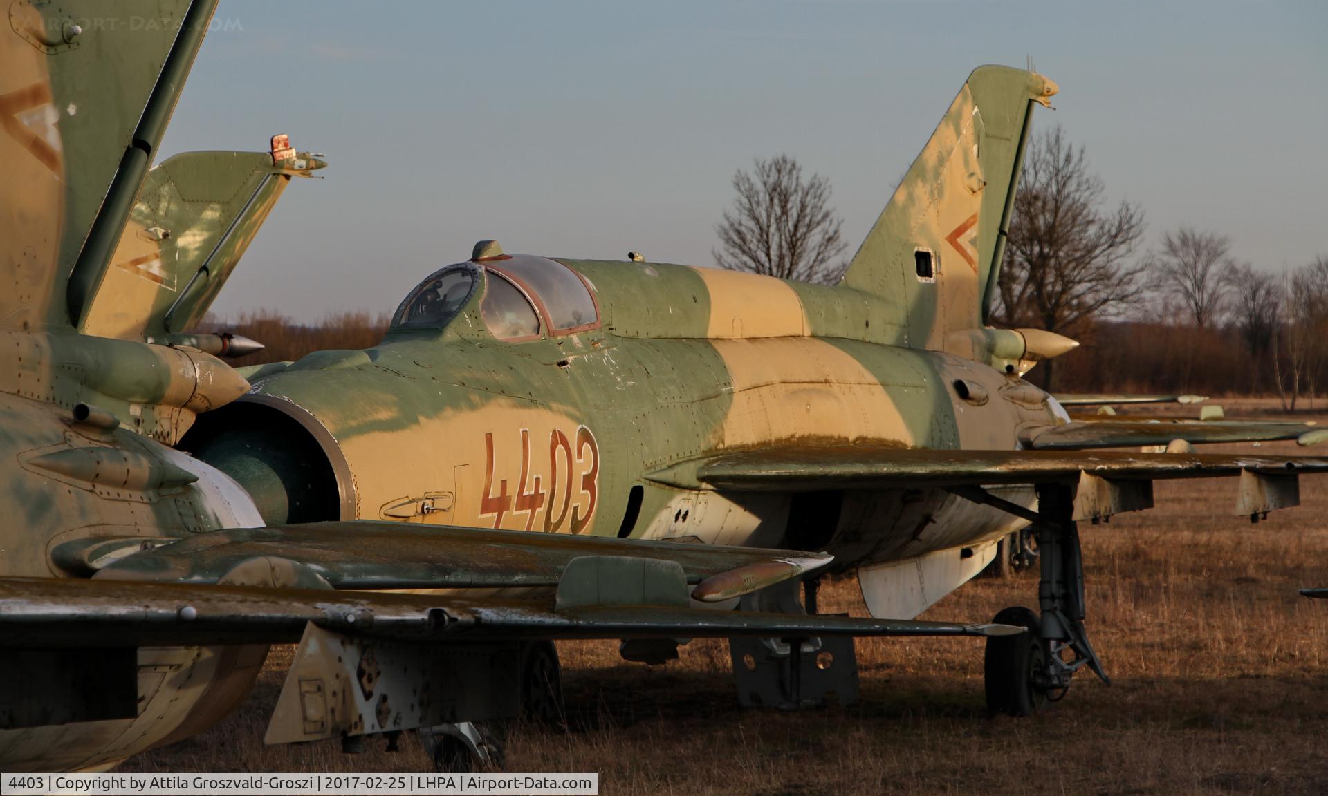 4403, Mikoyan-Gurevich MiG-21MF C/N 964403, Pápa stored off-site airport, Hungary