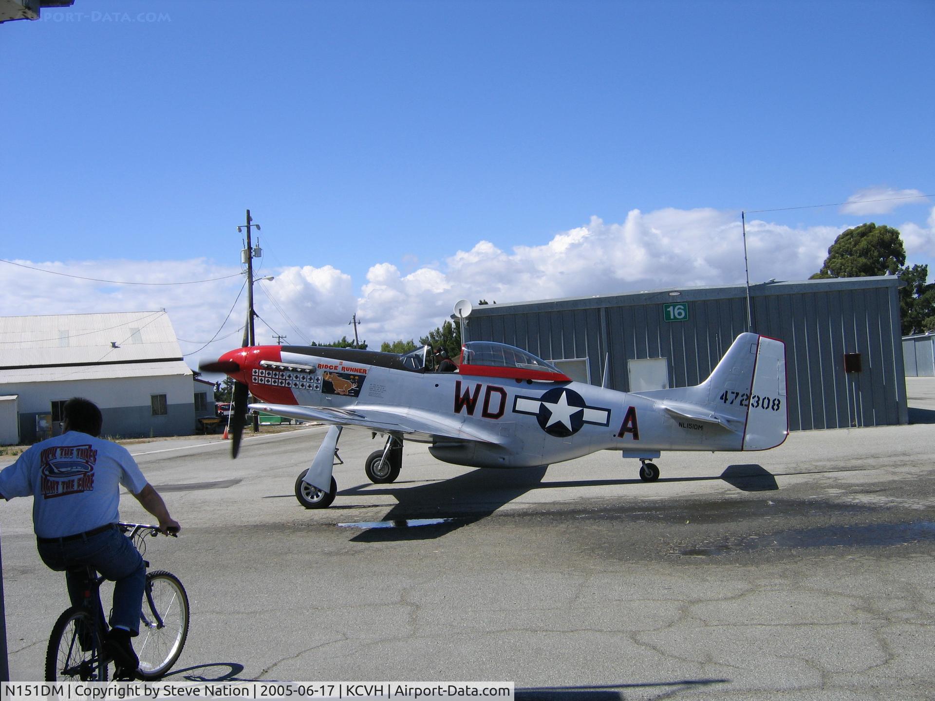 N151DM, 1944 North American F-51D Mustang C/N 44-13250, Cyclist Beware! Dan Martin's P-51D NL151DM (44-13250) as 44-72308 WD-A 