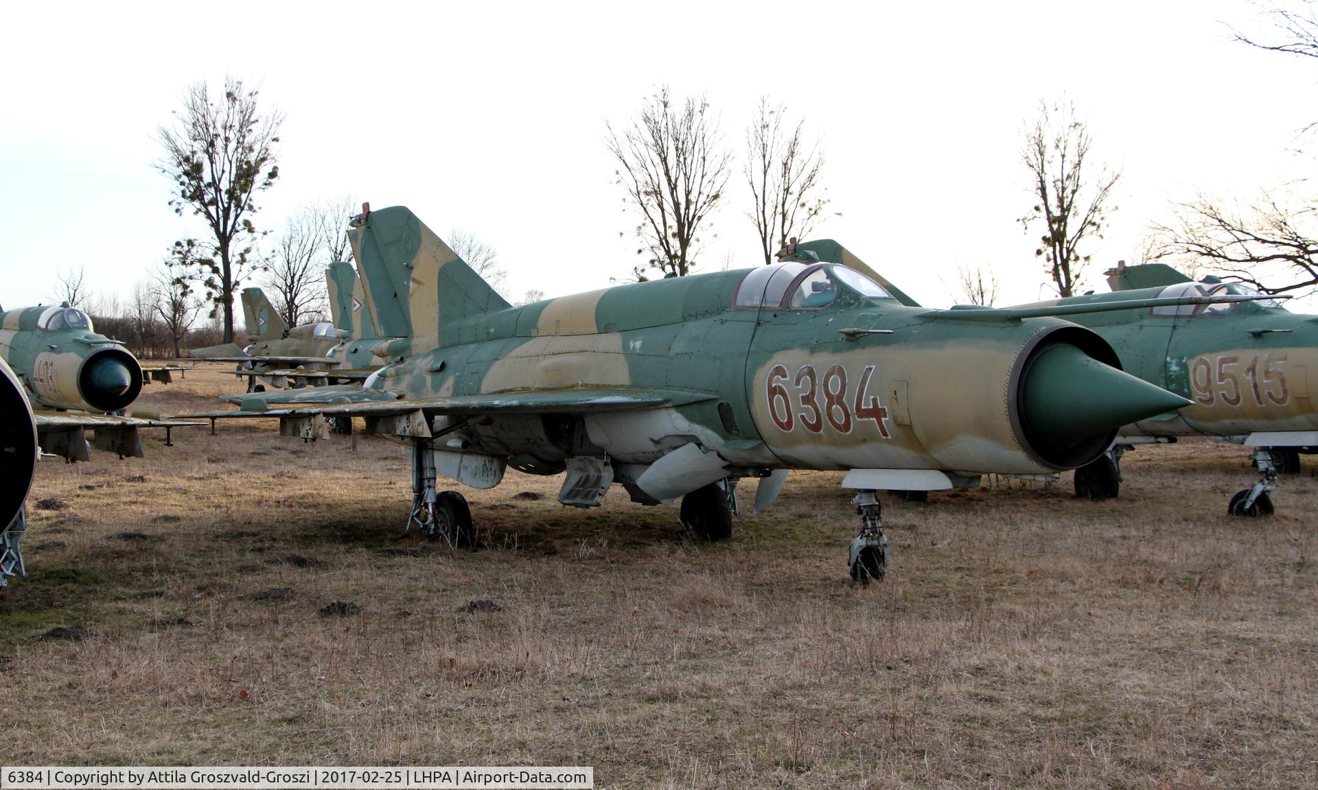6384, 1977 Mikoyan-Gurevich MiG-21bis 75AP C/N 75046384, Pápa stored off-site airport, Hungary