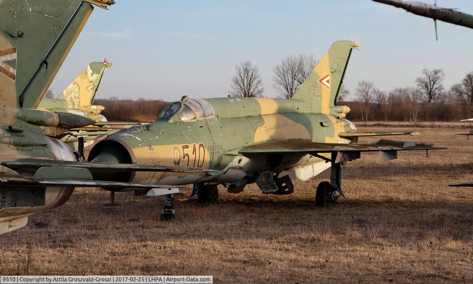 9510, Mikoyan-Gurevich MiG-21MF C/N 969510, Pápa stored off-site airport, Hungary